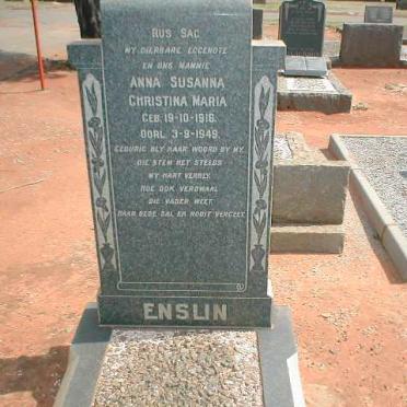 ENSLIN Anna Susanna Christina Maria 1916-1949