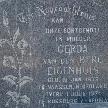 EIGENHUIS Gerda, van den Berg 1938-1974