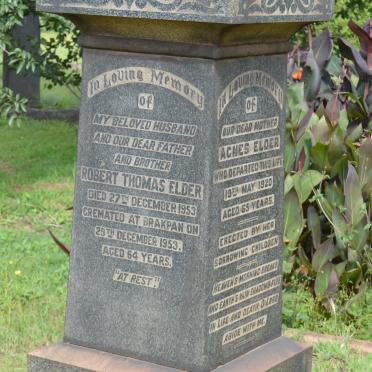 ELDER Robert Thomas -1953 :: ELDER Agnes -1920 :: ELDER James Campbell -1938