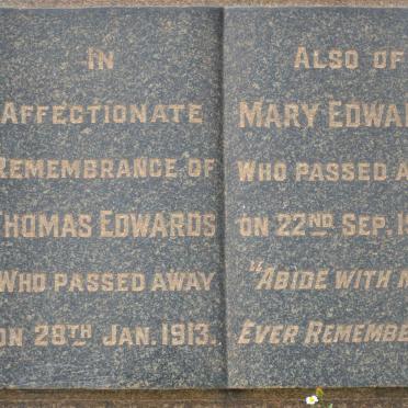 EDWARDS Thomas -1913 &amp; Mary -1933