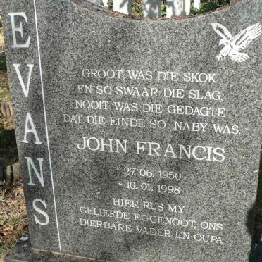 EVANS John Francis 1950-1998