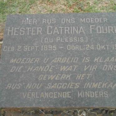 FOURIE Hester Catrina nee DU PLESSIS 1895-1945