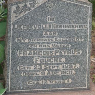 FOUCHE Francois Petrus 1887-1931