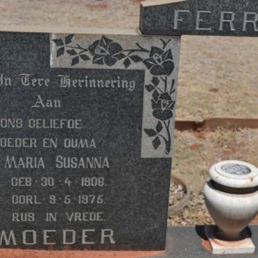 FERREIRA Pieter Willem 1903-1976 &amp; Maria Susanna 1906-1975