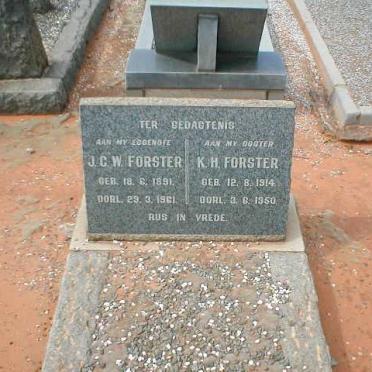 FORSTER J.C.W. 1891-1961 :: FORSTER K.H. 1914-1950