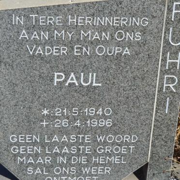 FUHRI Paul 1940-1996