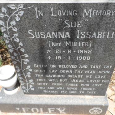 FOLEY Susanna Issabella MULLER 1958-1988