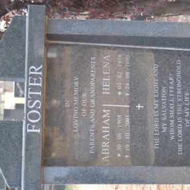 FOSTER Abraham 1908-2001 &amp; Helena 1918-1980
