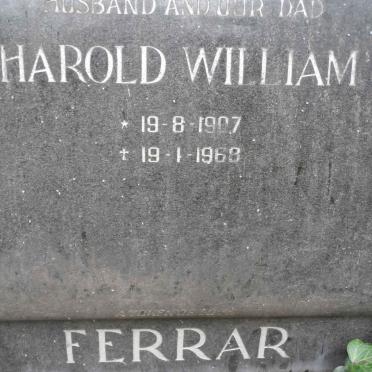 FERRAR Harold William 1907-1968
