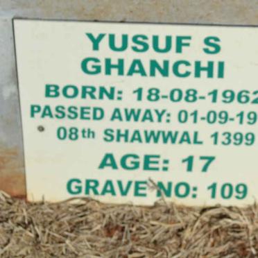 GHANCHI Yusuf S. 1962-1979