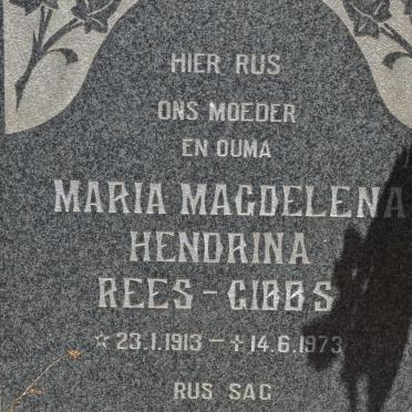GIBBS Maria Magdalena Hendrina, Rees 1913-1973