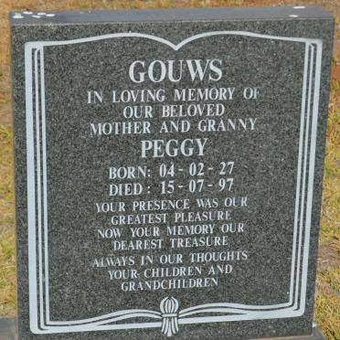 GOUWS Peggy 1927-1997