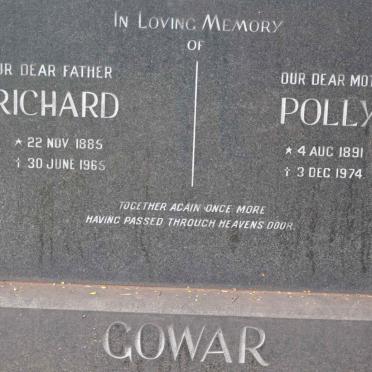 GOWAR Richard 1885-1965 &amp; Polly 1891-1974