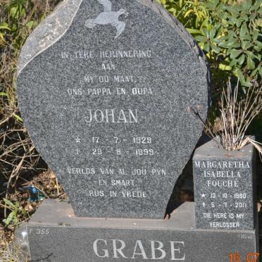 GRABE Johan 1929-1999 :: FOUCHÉ Margaretha Isabella 1960-2011