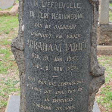 GRANGE Abraham, le 1920-1953