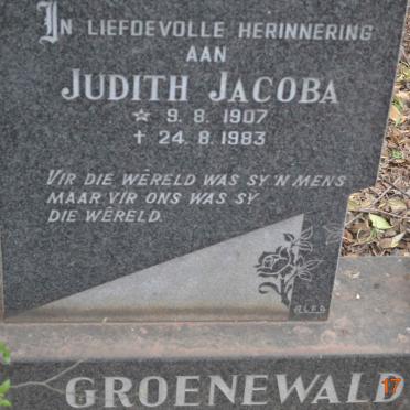 GROENEWALD Judith Jacoba 1907-1983