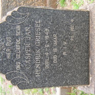 GRIESEL Casper Jan Hendrik -1949