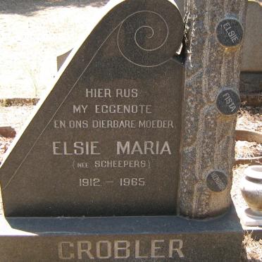 GROBLER Elsie Maria  nee SCHEEPERS 1912-1965