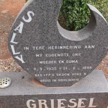 GRIESEL Sally 1935-1984