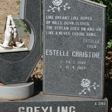 GREYLING Estelle Christine 1942-1989 :: GREYLING Estelle -1954