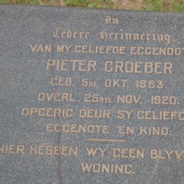 GROEBER Pieter 1883-1920