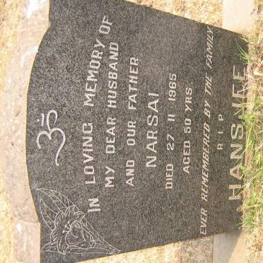 HANSJEE Narsai -1965