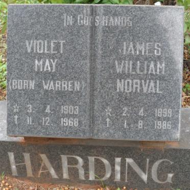 HARDING James William Norval 1899-1986 &amp; Violet May WARREN 1903-1968