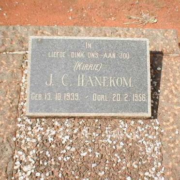 HANEKOM J.C. 1939-1956