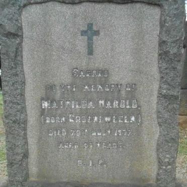 HAROLD Mathilda nee GROENEWEGEN -1937