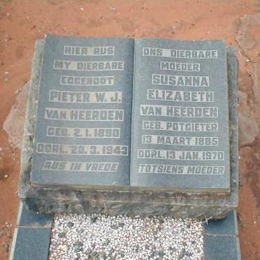 HEERDEN Pieter W.J., van 1890-1943 &amp; Susanna Elizabeth POTGIETER 1885-1970