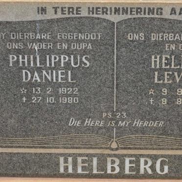 HELBERG Philippus Daniël 1922-1980 &amp; Helena Levina 1929-1982