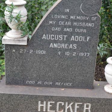 HECKER August Adolf Andreas 1901-1977