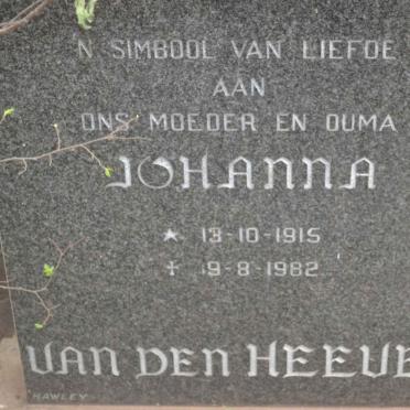 HEEVER Johanna, van den 1915-1982