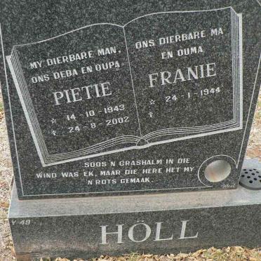 HÖLL Pietie 1943-2002 &amp; Franie 1944-