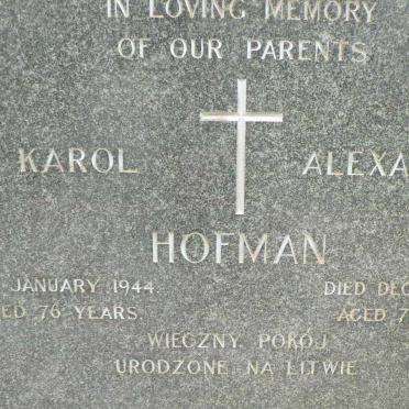 HOFMAN Karol -1944 &amp; Alexandra -1944