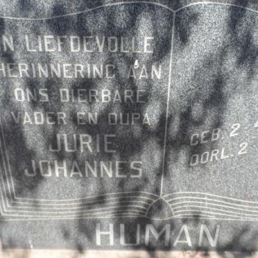 HUMAN Jurie Johannes 1888-1971