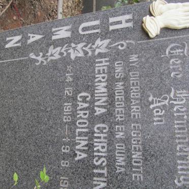 HUMAN Hermina Christina Carolina 1918-19?? 