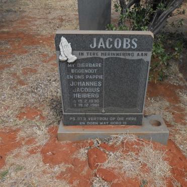 JACOBS Johannes Jacobus Heiberg 1930-1981