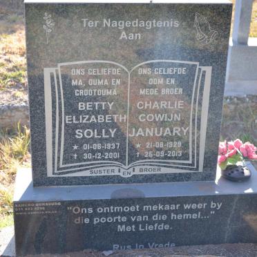 JANUARY Charlie Cowijn 1929-2013 :: SOLLY Betty Elizabeth 1937-2001