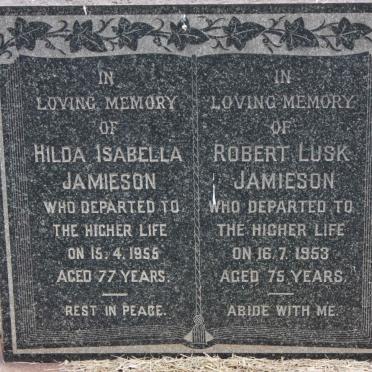 JAMIESON Robert Lusk -1953 &amp; Hilda Isabella -1955