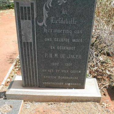 JAGER P.H.M., de 1892-1961