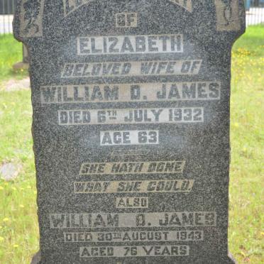JAMES William D. -1943 &amp; Elizabeth -1932 :: JAMES Edward -1945