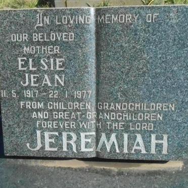 JEREMIAH Elsie Jean 1917-1977