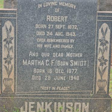JENKINSON Robert 1872-1943 &amp; Martha C.F. SMIDT 1877-1948