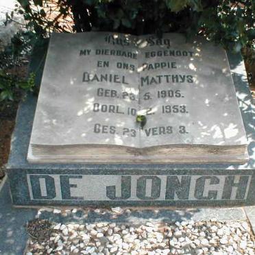 JONGH Daniel Matthys, de 1905-1953