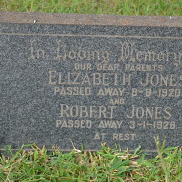JONES Robert -1928 &amp; Elizabeth -1920