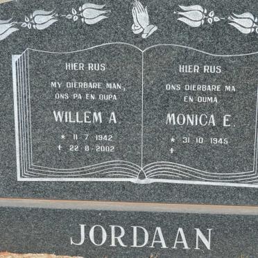 JORDAAN Willem A. 1942-2002 &amp; Monica E. 1945-