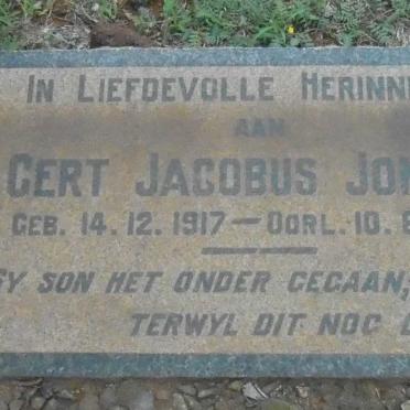 JONKER Gert Jacobus 1917-1936