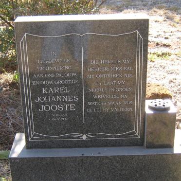 JOOSTE Karel Johannes 1908-1999