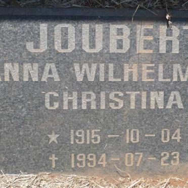 JOUBERT Anna Wilhelmina Christina 1915-1994
